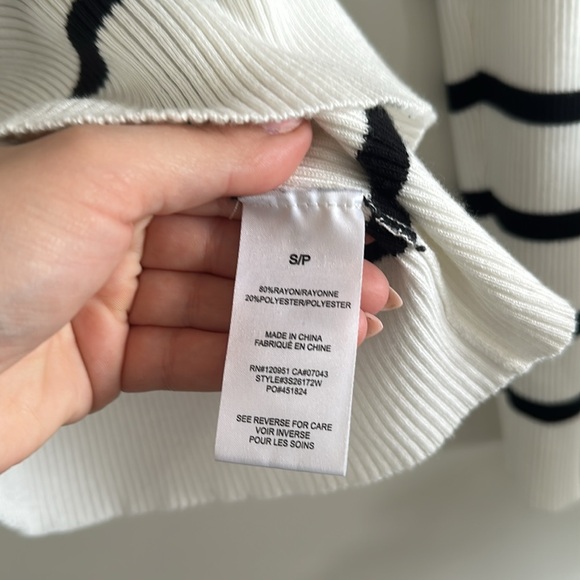 Pink Rose Striped Sweater Size Small - Picture 4 of 5